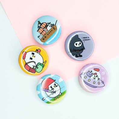 Grumpy Chicken Button Pins - Fun Activities