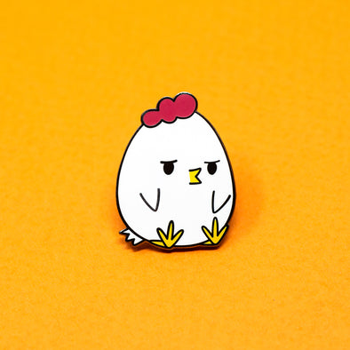 Grumpy Chicken Enamel Pin - re-release!