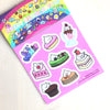 Adorable dessert sticker sheet with whip cream character