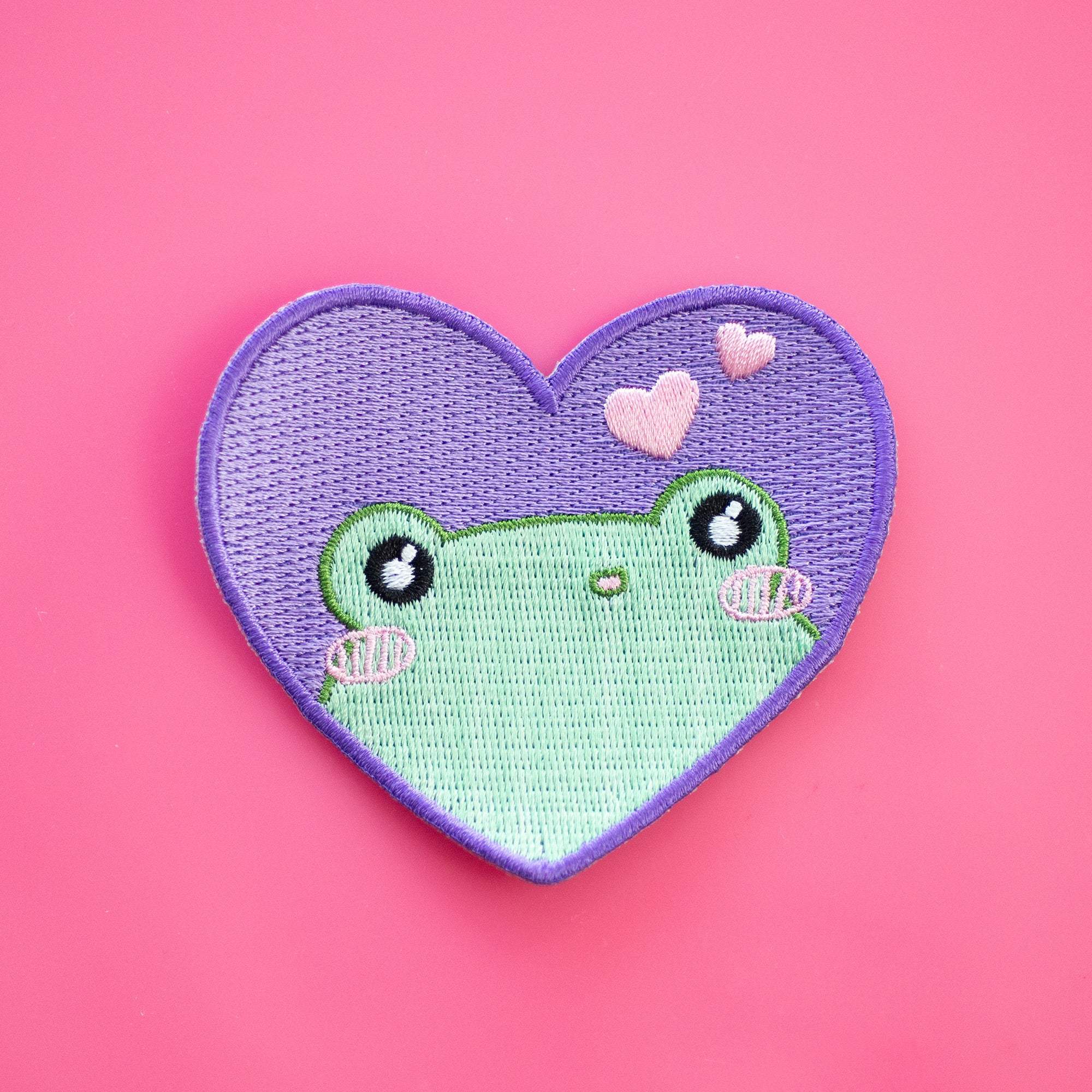 Heart Frog Iron on patch