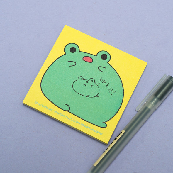 Blob frog notepad - 3x3", 50 sheets, non-sticky