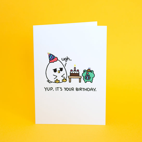 Grumpy Chicken Birthday Greeting Cards