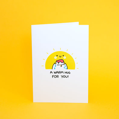 Grumpy Chicken "A Warm Hug" Greeting Cards