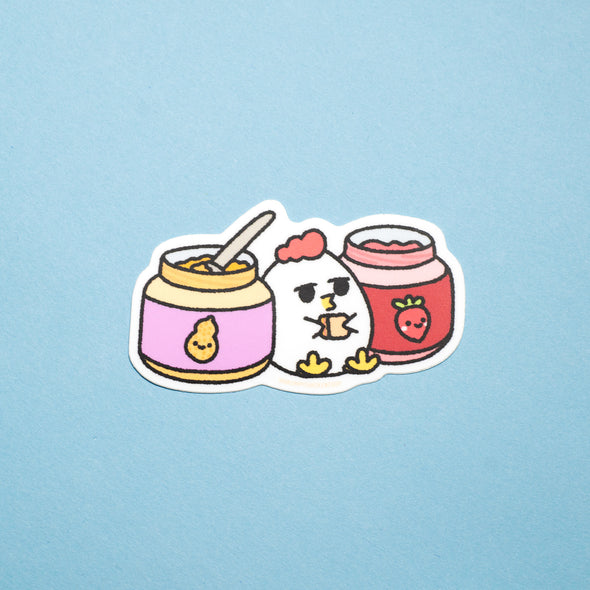 Grumpy Chicken PB&J Sticker