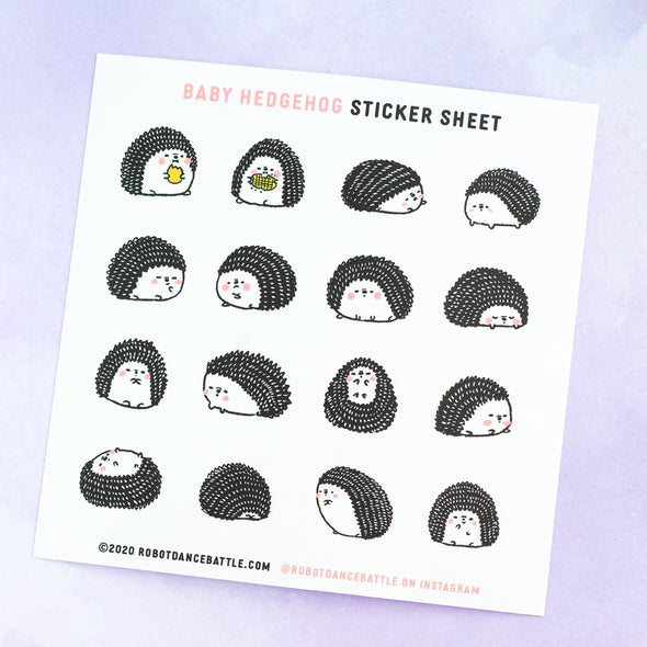 Baby Hedgehog Sticker Sheet