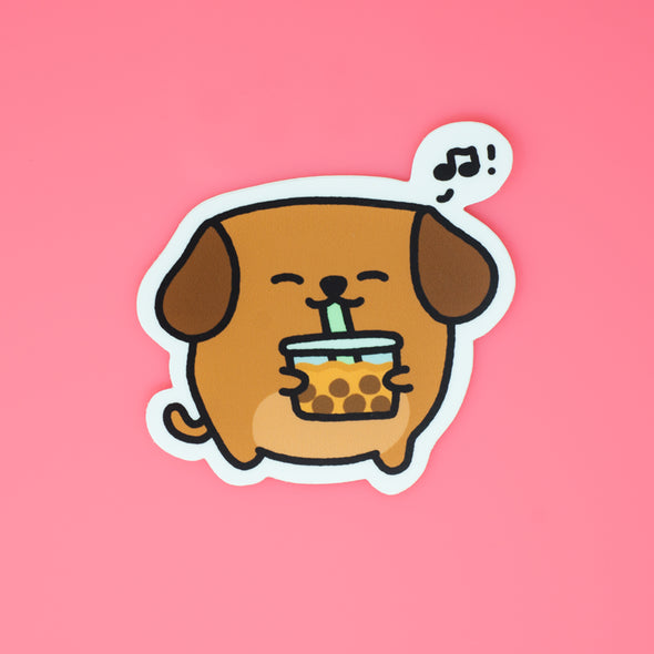 Mocha Doggo Sticker - Boba