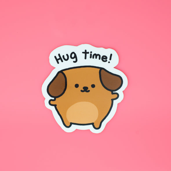 Mocha Doggo Sticker - Hug Time!