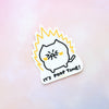It's Poop Time Cat Sticker