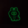 Glow In The Dark Bunny Halloween Sticker