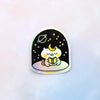 Reading Magical Cat Holographic Sticker