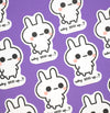 why still up..? bunny sticker
