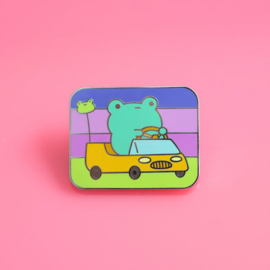 Car Frog Enamel Pin