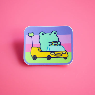 Car Frog Sticker