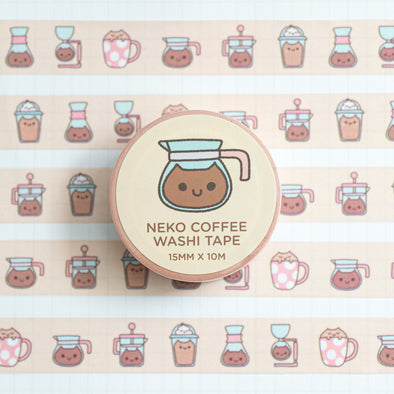 Coffee Cats Washi Tape