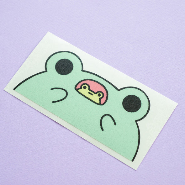 Shocked Frogs Peeking Sticker