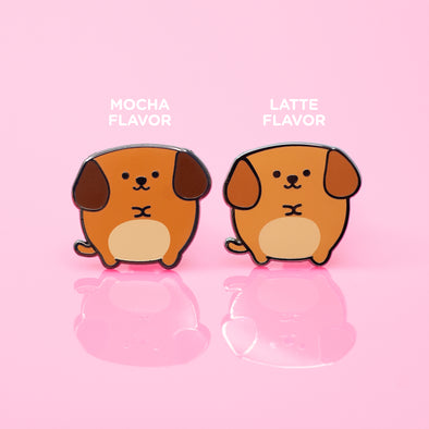 Mocha Doggo Enamel Pin