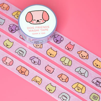 Rainbow Dog Friends Washi Tape