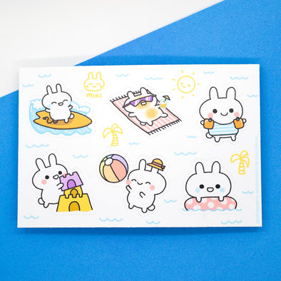 Beach Bunny Sticker Sheet