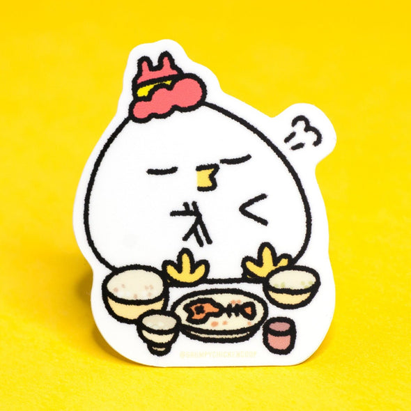 Grumpy Chicken Year Of The Bunny Sticker