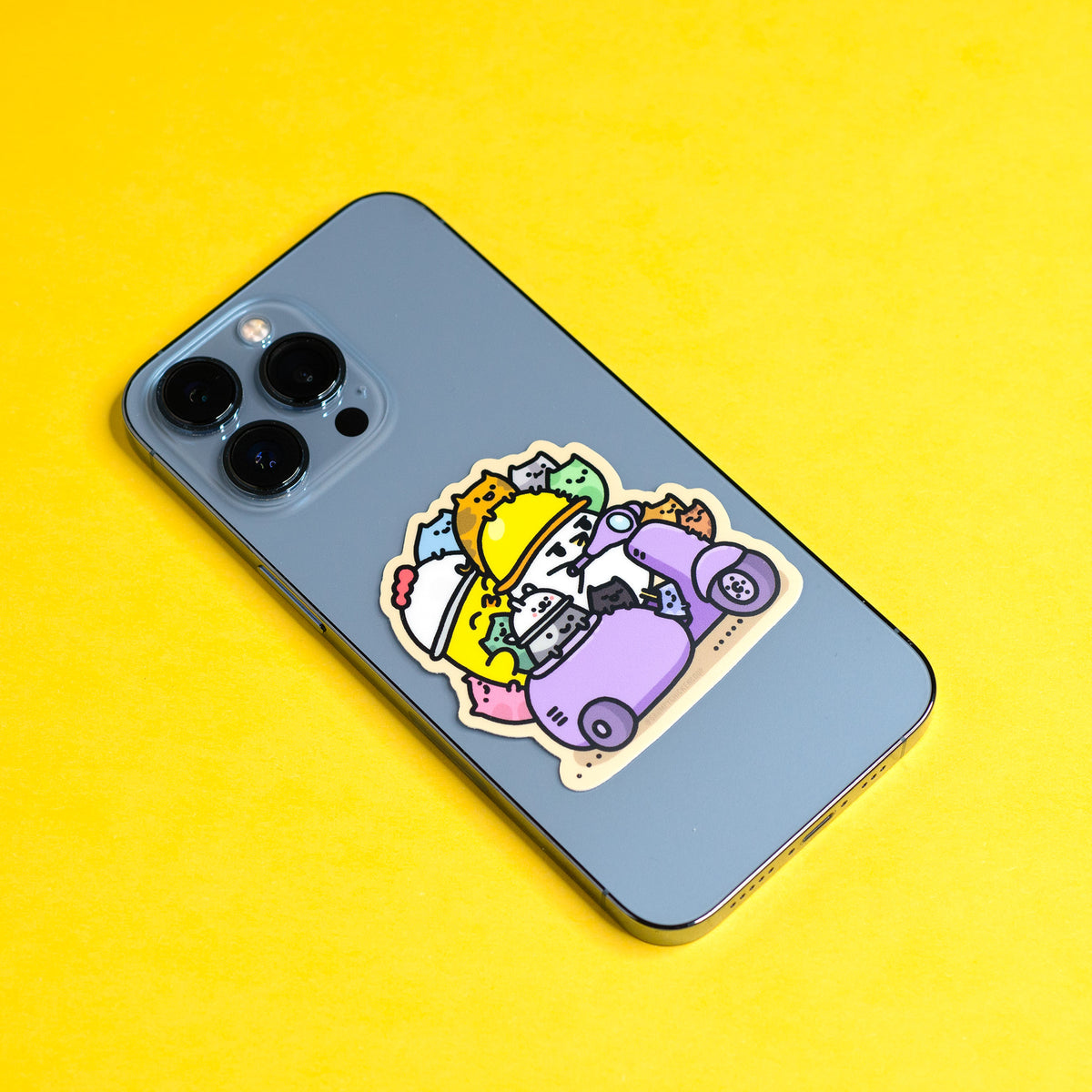 Grumpy Chicken Scooter and Cats Sticker – Robot Dance Battle