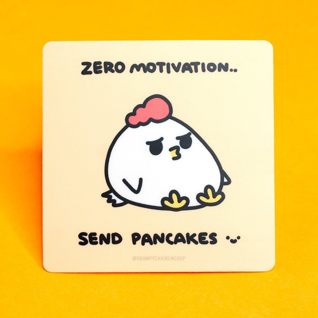 Zero Motivation Grumpy Chicken Sticker – Robot Dance Battle