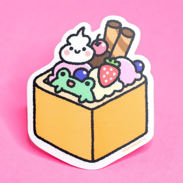 Brick Toast Frog Sticker