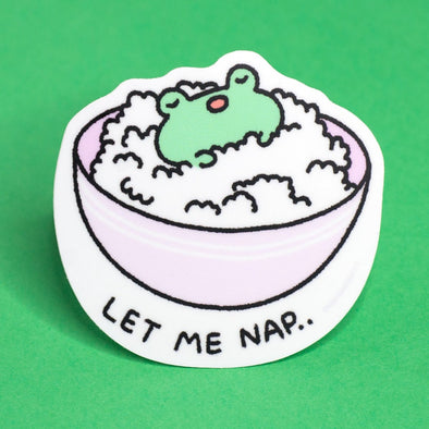 Let Me Nap Frog Sticker