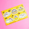 Grumpy Chicken Dimsum Sticker Sheet