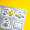 Grumpy Chicken Cleaning Day Sticker Sheet
