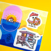 Grumpy Chicken Lifeguard Sticker Sheet