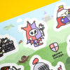 Grumpy Chicken Medieval Times Sticker Sheet