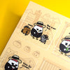 Grumpy Chicken Cat Gang Sticker Sheet