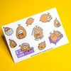 Grumpy Chicken Couch Potato Mode Sticker Sheet