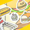 Grumpy Chicken Sandwich Sticker Sheet
