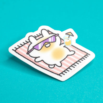 Bunny Sun Bathing Sticker