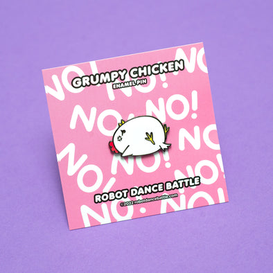 Tantrum Grumpy Chicken Enamel Pin