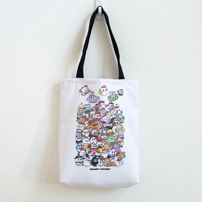 Many Grumpy Chickens Tote Bag